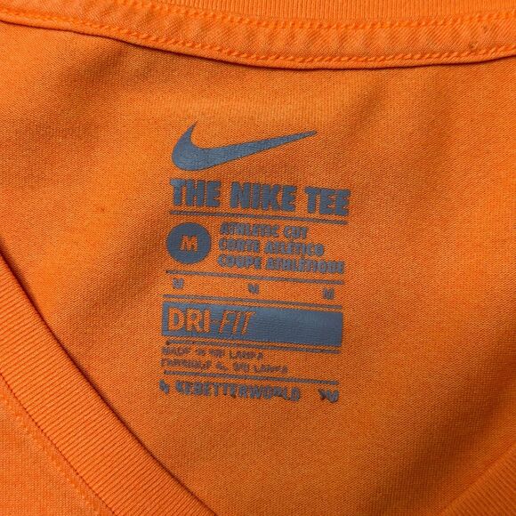 Nike Dri-FIT Orange T-Shirt with Black Swoosh Logo - Picture 6 of 6
